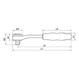 Kép 4/4 - Würth racsnis kar, 1/2"-os, fogas, 250mm