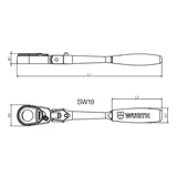 Kép 2/2 - Würth csuklós racsnis kar 19mm