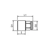 Kép 3/3 - Würth átmenő multi dugókulcs, 21mm