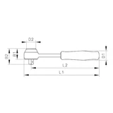 Kép 2/3 - Würth csuklós fejű, racsnis kulcs 1/4" 151mm