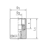 Kép 2/3 - Würth dugókulcs hatlapú, mágneses 1/4&quot; 8mm