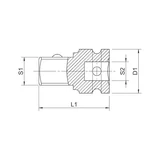 Kép 2/2 - Würth gépi adapter 3/8&quot;-1/2&quot; 36mm