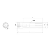 Kép 2/5 - Würth gépi dugókulcs hatszög, extra hosszú 1/2&quot; 17mm