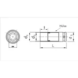 Kép 4/4 - Würth gépi dugókulcs, speciális profilú 1/2&quot; 17mm