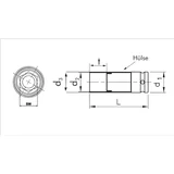 Kép 4/4 - Würth gépi dugókulcs, speciális profilú 1/2&quot; 21mm