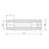 Kép 2/2 - Würth 1/2&quot; gépi HEX dugókulcs, hosszú SW8