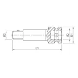 Kép 2/2 - Würth 1/2" gépi hosszabbító, 150mm