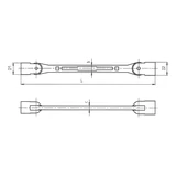 Kép 2/2 - Würth kettős csuklós dugókulcs 12x13mm