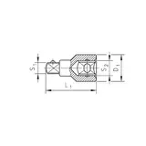 Kép 2/2 - Würth 3/4&quot; gépi dugókulcs adapter, 66mm