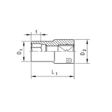 Kép 2/2 - Würth Powerdrive dugókulcs, kettős hatlapfej 3/4&quot; 24mm
