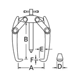 Kép 2/2 - Würth kétkarú akkusaru lehúzó 60mm