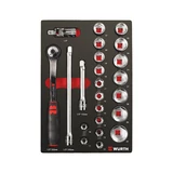Kép 1/4 - Würth 1/2&quot; dugókulcs készlet 4.4.1, 23 részes