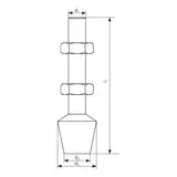 Kép 2/2 - Würth szorítócsap függőleges és vízszintes szorítóhoz M8x63mm