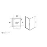 Kép 3/3 - Wellis Quadrum Black zuhanykabin 90x90x190cm