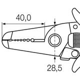 Kép 2/2 - Wiha electronic műszerész kábelcsupaszító fogó, 0.4-1.3mm, AWG 26-16, 165mm