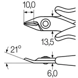 Kép 2/2 - Wiha Electronic műszerész oldalcsípő fogó, 138mm