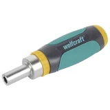 Kép 1/2 - Wolfcraft csavarhúzó, racsnis, mini, 5 bittel