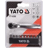 Kép 3/4 - Yato Bitbehajtó készlet racsnis 1/4", 11db-os