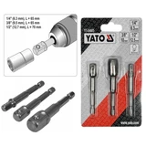 Kép 2/2 - Yato adapter készlet, 1/4", 3/8", 1/2", 65mm, 3 részes