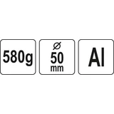 Kép 3/3 - Yato Alumínium kalapács fa nyéllel 580g