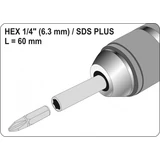 Kép 2/3 - Yato Bitbehajtó SDS plus 1/4", 60mm