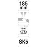 Kép 2/2 - Yato Blankoló fogó 1.0-3.2mm2, 185mm