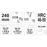 Kép 2/3 - Yato Blankoló fogó 0.75-6.0mm2, 240mm