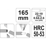 Kép 2/2 - Yato Blankoló fogó 0.64-2.6mm2, 165mm