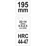 Kép 2/2 - Yato Krimpelő fogó 0.5-2.5mm2, 195mm