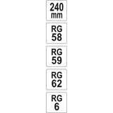 Kép 2/3 - Yato Krimpelő fogó RG6-RG62, 240mm