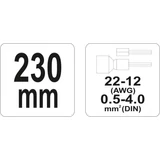 Kép 2/3 - Yato Krimpelő fogó 0.5-4.0mm2, 230mm