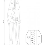 Kép 3/3 - Yato Krimpelő fogó 0.5-4.0mm2, 230mm