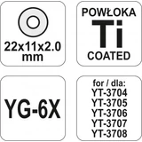 Kép 2/2 - Yato Csempevágó kerék 22x11x2mm