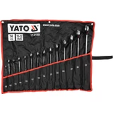 Kép 1/5 - Yato Racsnis csavart csillag-villáskulcs készlet 10-32mm, 14db