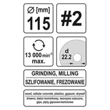 Kép 4/4 - Yato csiszolókorong, 115mm, NR2