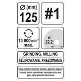 Kép 5/5 - Yato csiszolókorong 125mm, NR1