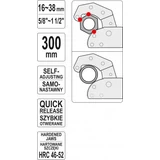 Kép 3/3 - Yato Állítható svédkulcs 16-38mm, 300mm