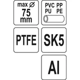 Kép 4/4 - Yato Csővágó olló PVC, PP, PU, PE, SK5 75mm