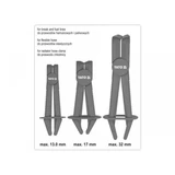 Kép 4/4 - Yato flexibilis, hajlított csőszorító készlet, 13-32mm, 3 részes
