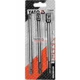 Kép 2/4 - Yato dugókulcs adapter, bitbefogású, 1/4", 150mm, 3 részes