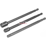 Kép 3/4 - Yato dugókulcs adapter, bitbefogású, 1/4", 150mm, 3 részes