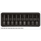 Kép 3/4 - Yato Gépi dugókulcs készlet, Ribe, RM5-RM14, 1/2", 9db-os