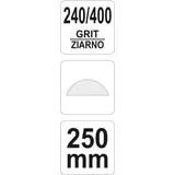Kép 2/2 - Yato Gyémánt reszelő-fenőkő, 250mm