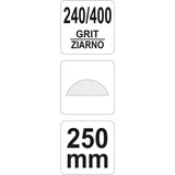 Kép 2/2 - Yato Gyémánt reszelő-fenőkő, 250mm