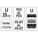 Kép 3/3 - Yato krimpelő betét, U típus, 20mm