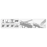 Kép 5/5 - Yato Kézi láncélező készlet, 4 részes, 4.5mm