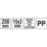 Kép 3/3 - Yato Lapos reszelő fűrészlánchoz 250x15x2mm