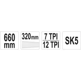 Kép 2/2 - Yato Japán kétoldalas kézi fűrész 320mm