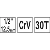Kép 4/4 - Yato Racsnis hajtókar 1/2" YT-03316 lépcsős adapterhez