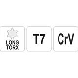 Kép 2/2 - Yato TORX imbuszkulcs, hosszú T7